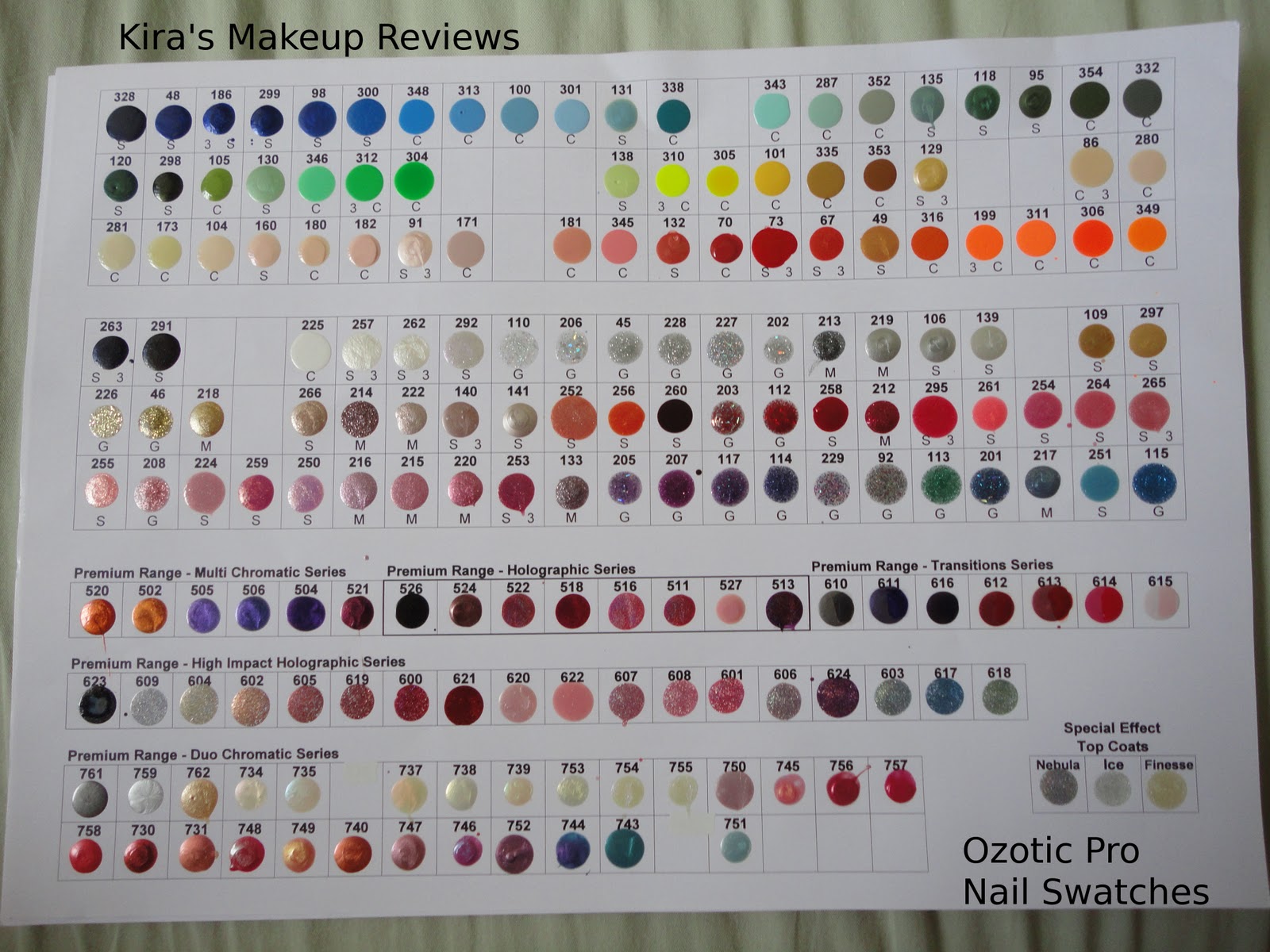 OPI Color Chart - wide 1