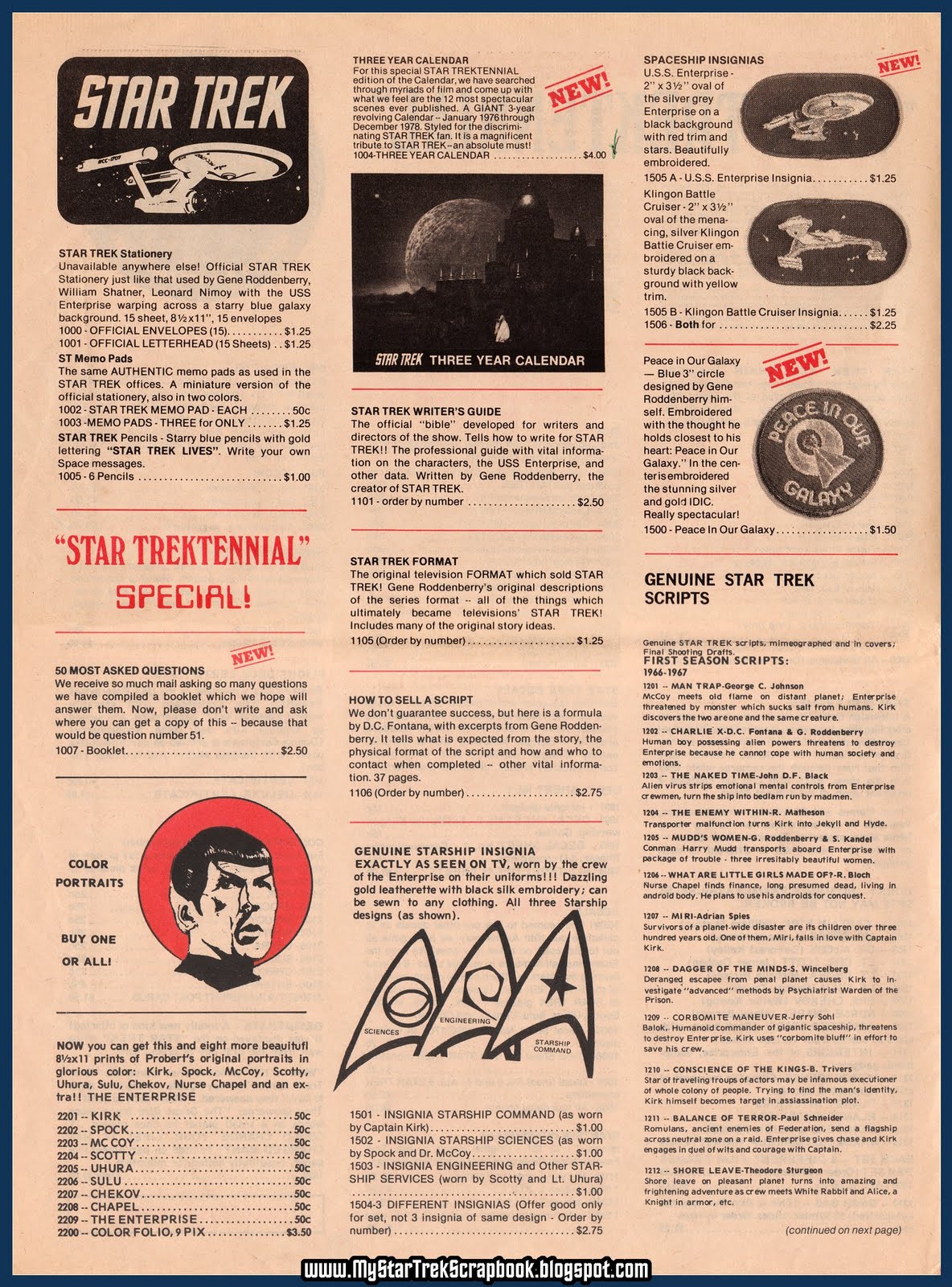 My Star Trek Scrapbook 1976 article "Spock, Part 2 An Analysis"