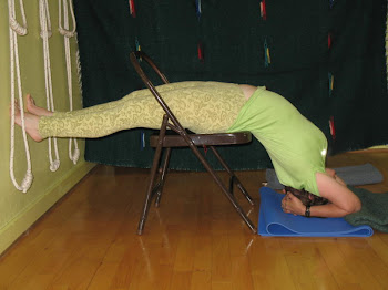 Virparita Dandasana on a chair-Inverted Staff Pose