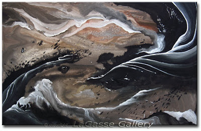 Abstract Painting - Black and Silver
