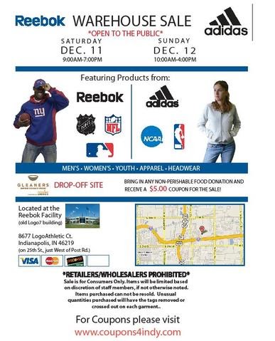 reebok warehouse sale indianapolis in