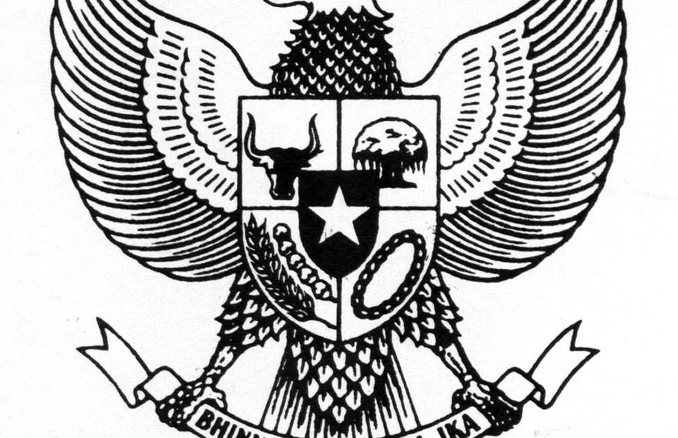 mewarnai gambar garuda pancasila untuk anak tk 