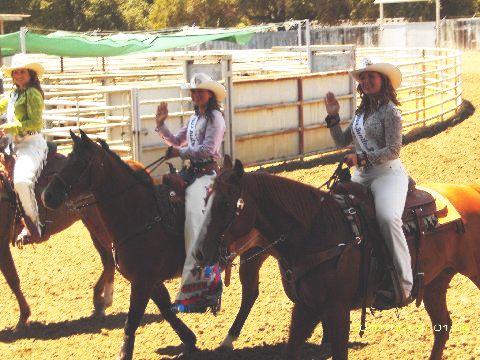 Rodeo Queen, Taylor Rae Wood with her court...