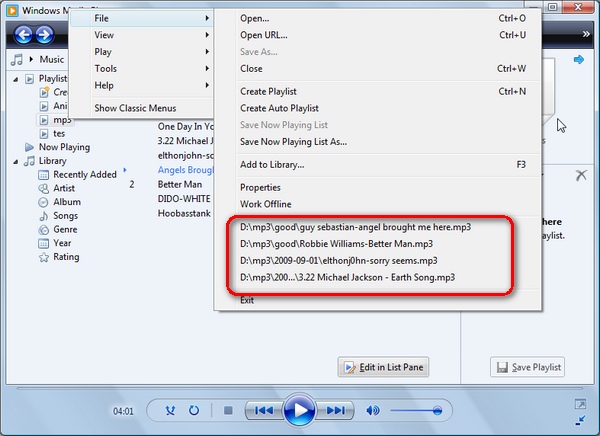 windows media player save file windows media player save file