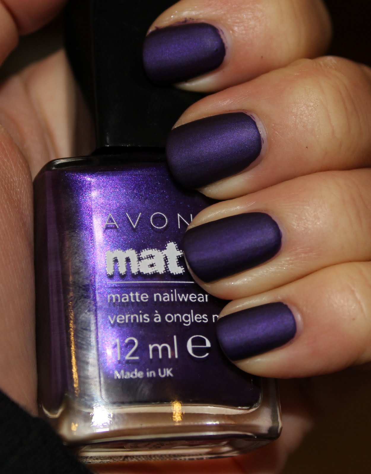 matte purple nail polish