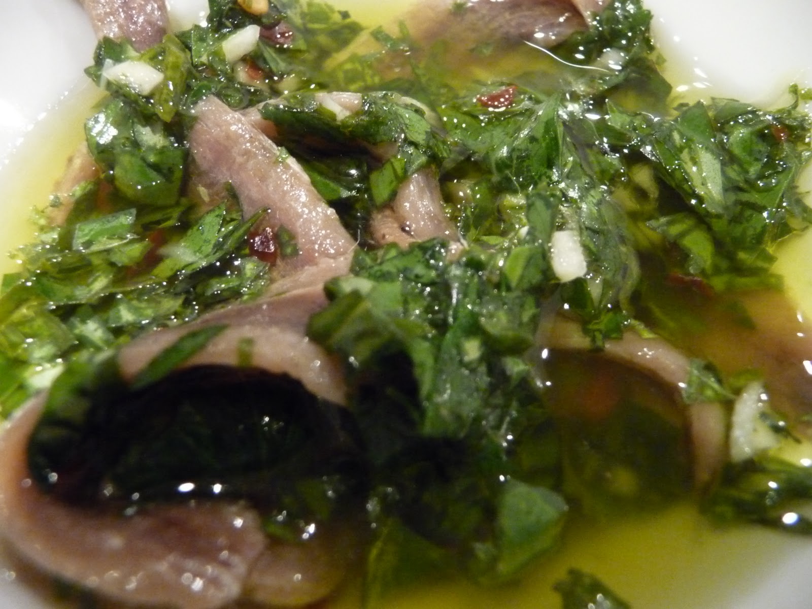 Chef Bolek Acciughe con Salsa Verde (Anchovies in Green Sauce)