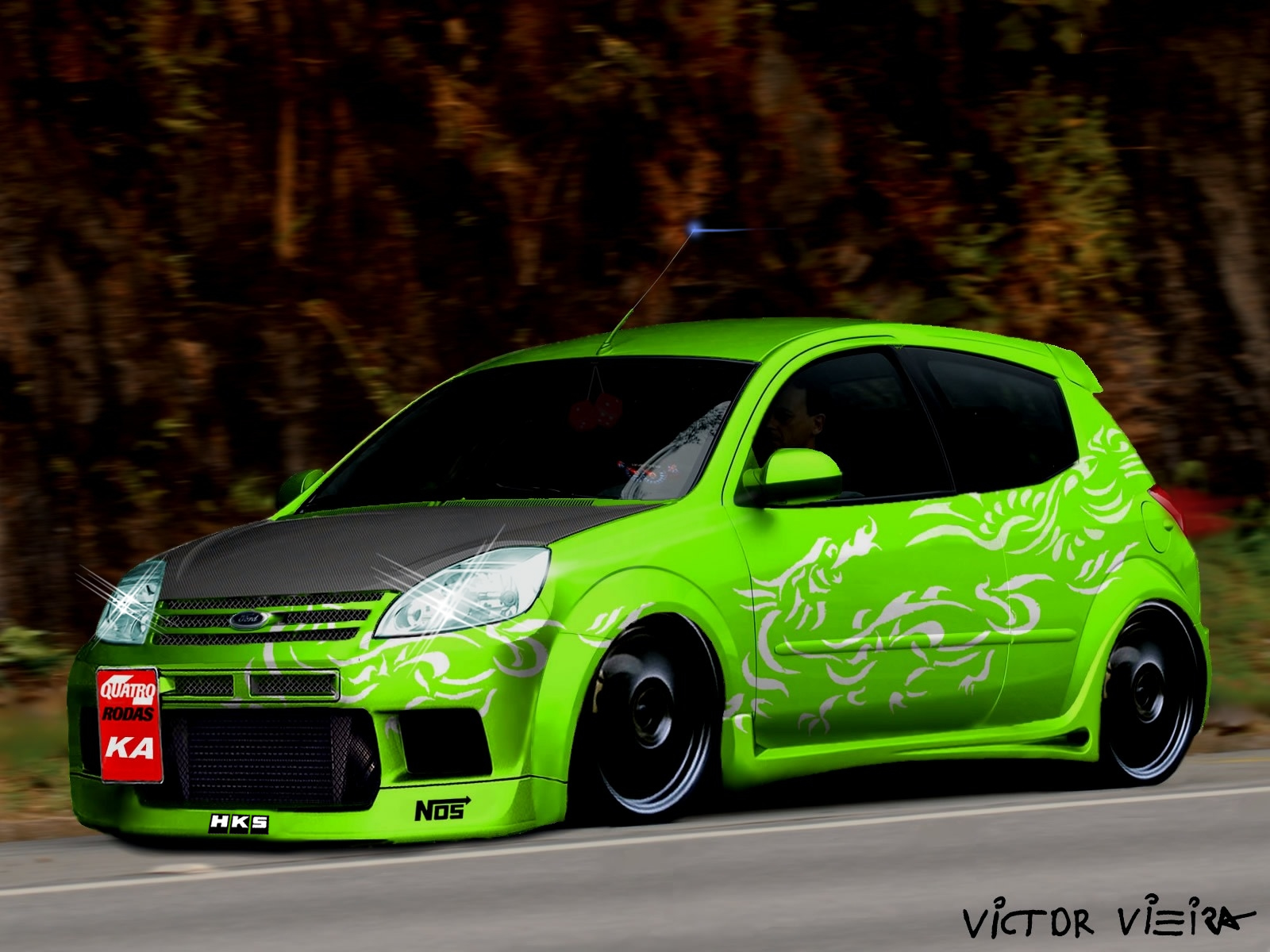 Um lindo Ford Ka tunado e rebaixado Brasil DUB