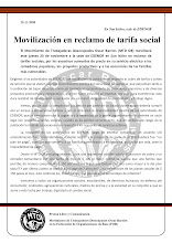 Movilización a EDENOR en reclamo de tarifas sociales