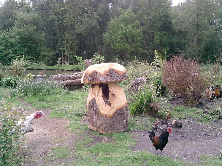 large mushroom carving .£200