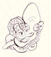 Octopus with twisted tentacles. Late 20th century.