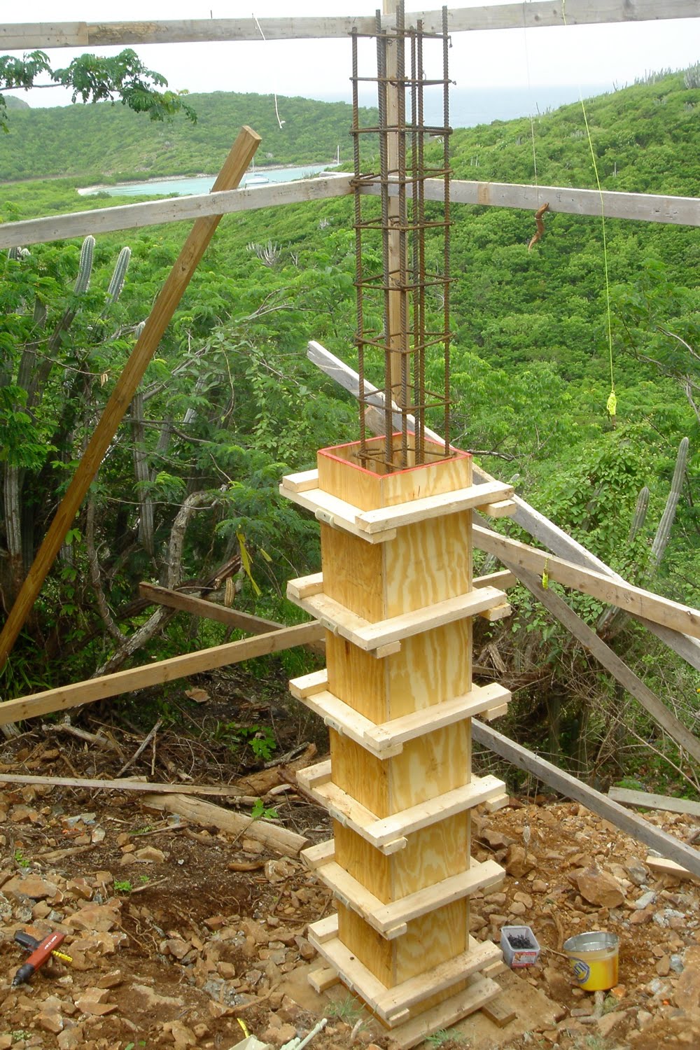 Concordia EcoStudios Forming the Columns Rebar and Boxes