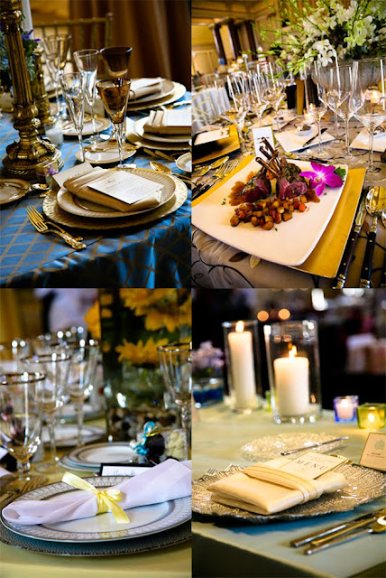Table settings at Saz's Spring Wedding Showcase held at 1451 Renaissance Place