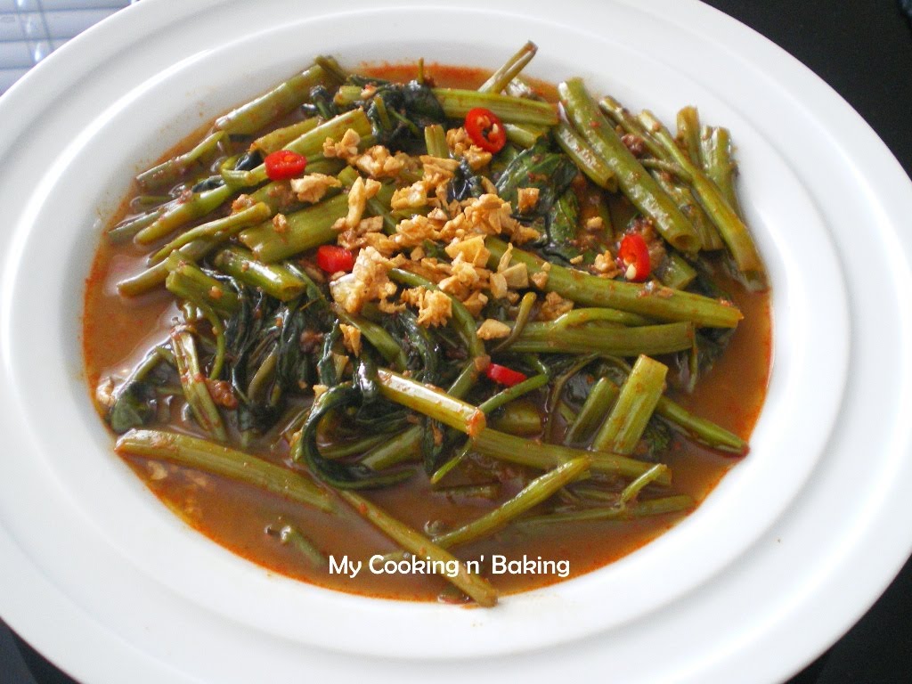 My Cooking n' Baking Stir Fry KangKong with Shrimp Chili Paste