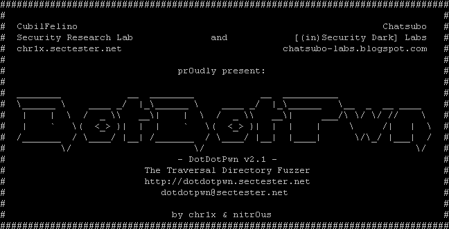 DotDotPwn - The Directory Traversal Fuzzer