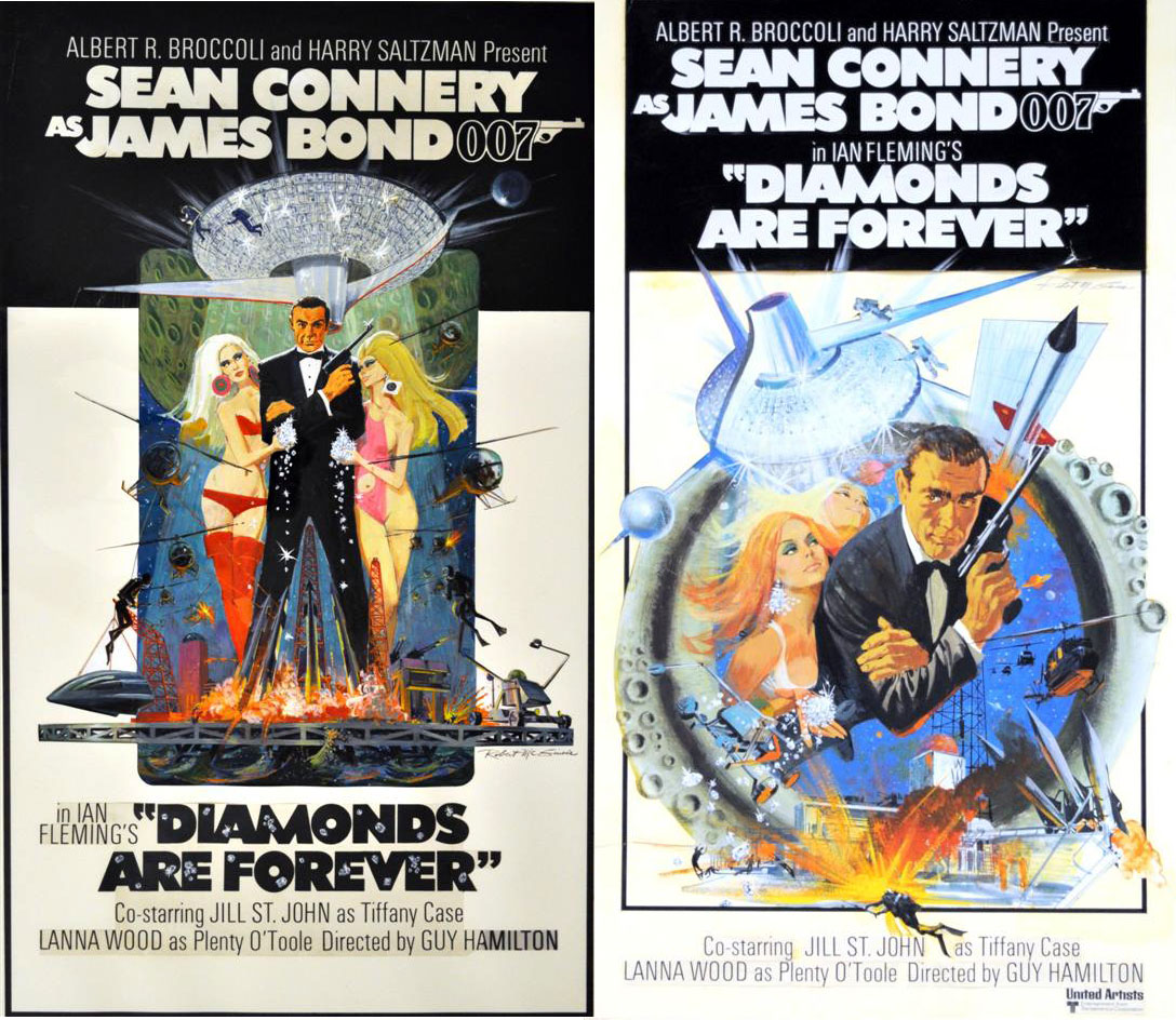 Illustrated 007 - The Art of James Bond: Diamonds Are Forever Poster ...