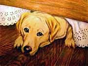 Pet Portraits Yellow Labrador Retriever by Robin Zebley