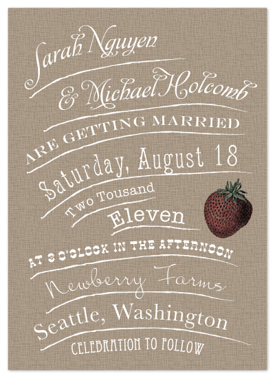 Rustic Type Wedding Invitation