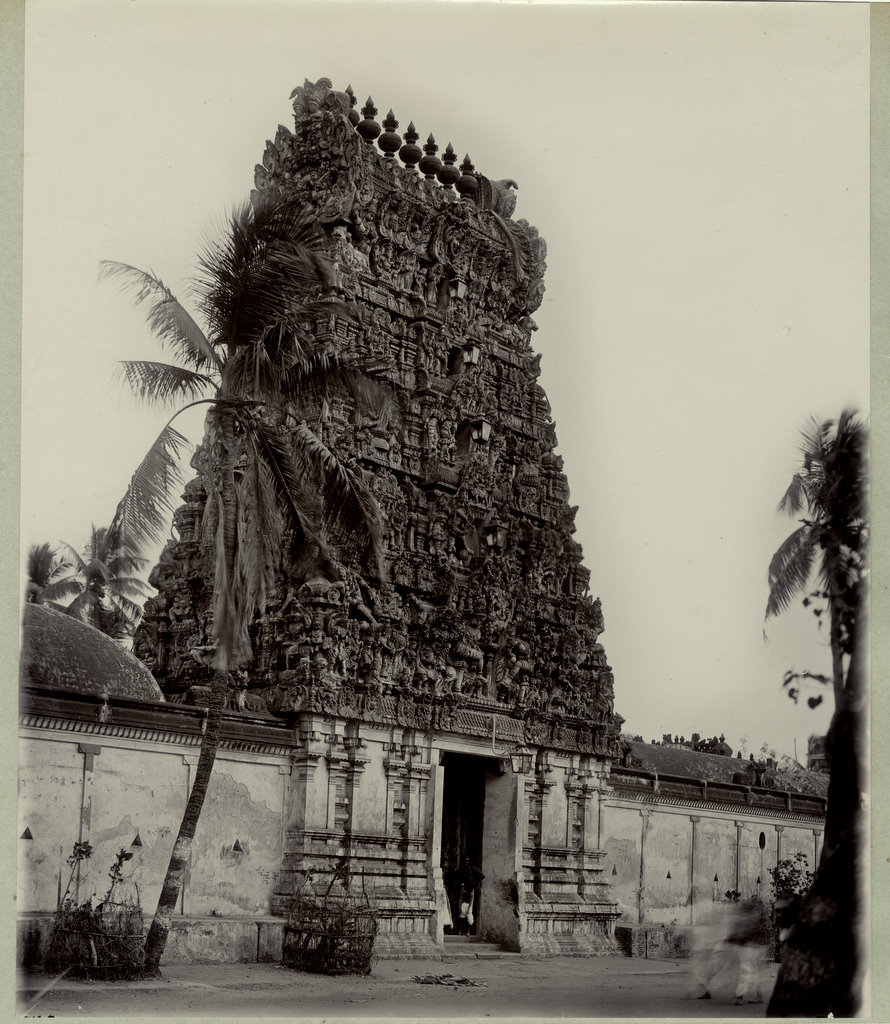 Temple in Trichinopoly (Tiruchirappalli) Tamil Nadu - 1890's