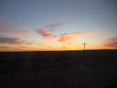 Solnedgang i Gobi ørkenen