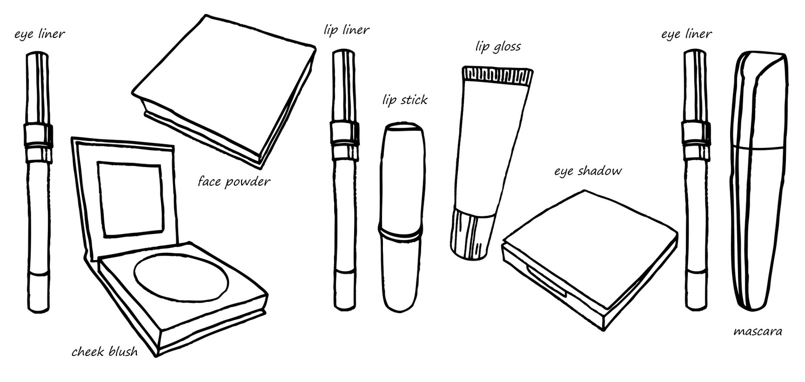 Design Practice Makeup Products Stencils