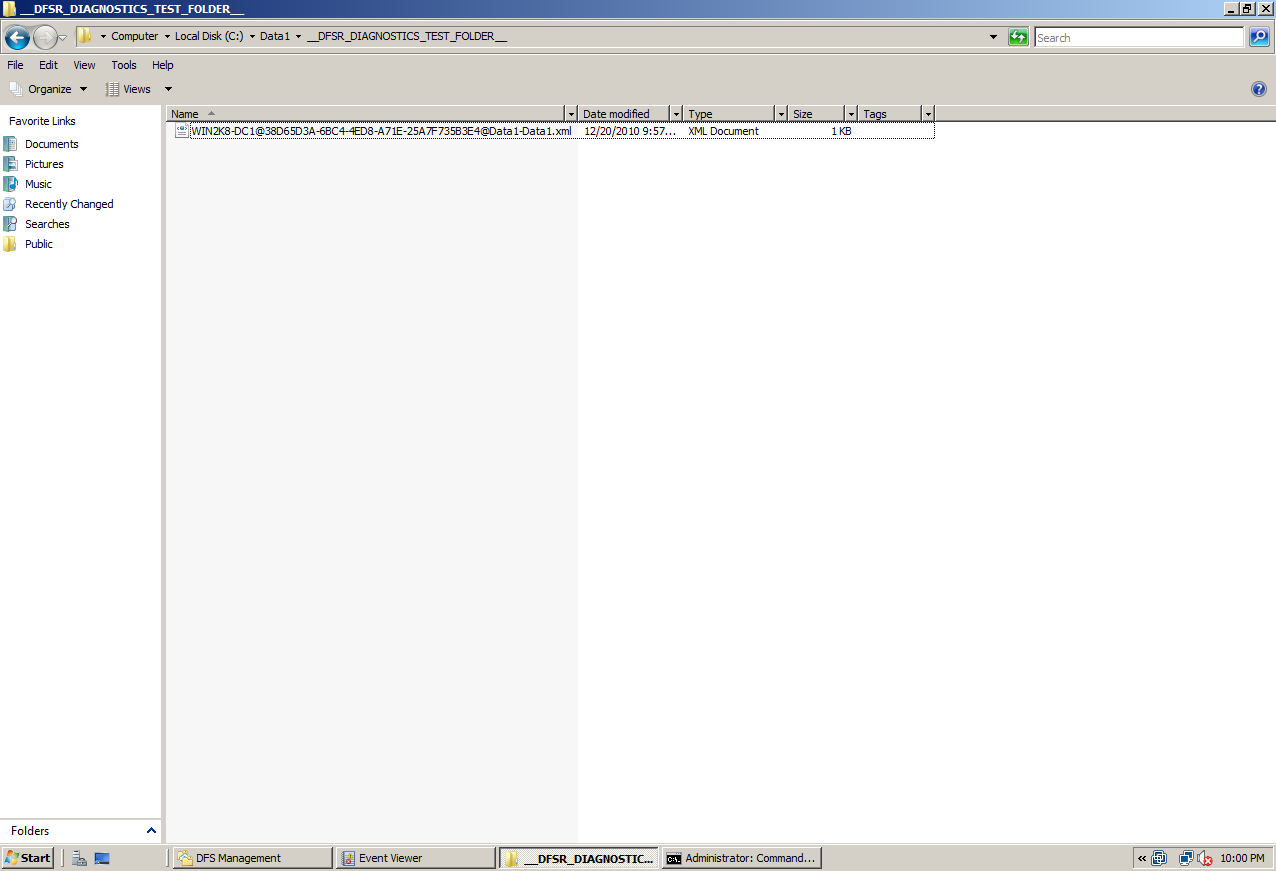 Ad shot gyan dfsr propagation test in windows 2008 r2
