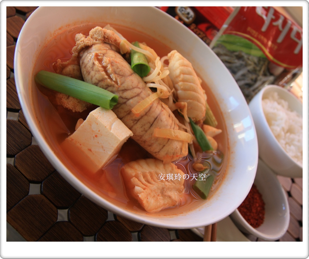 安琪の天空 轻轻松松却垂涎三尺 韩式海鲜辣汤 Fish Egg Soup (알탕)