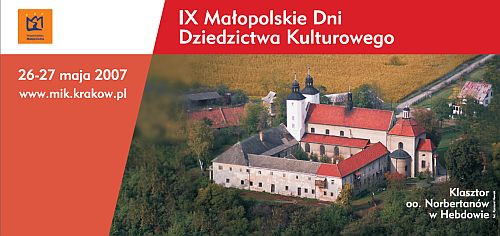 IX Małopolskie Dni Dziedzictwa Kulturowego 2007 plakat