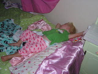 The Hinson Family Sleeping in a Big Girl Bed