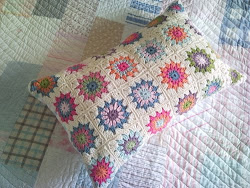 'Candy Flowers' granny cushion