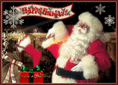 Santa Claus Happy holidays picture greeting