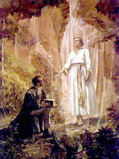 spirit Moroni appeared to Smith three times while in bed and given golden plates picture