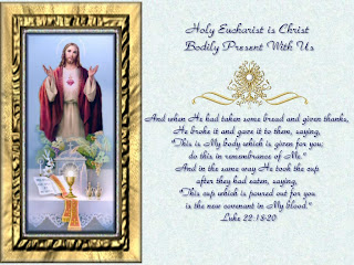 Beautiful Photo frame of Jesus with verse Eucharist picture