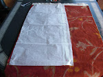 Colocação do molde no tecido para cortar