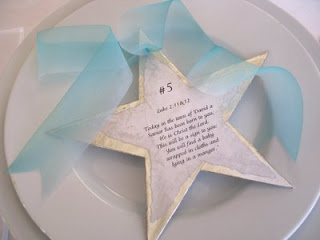 Star shaped table placecard