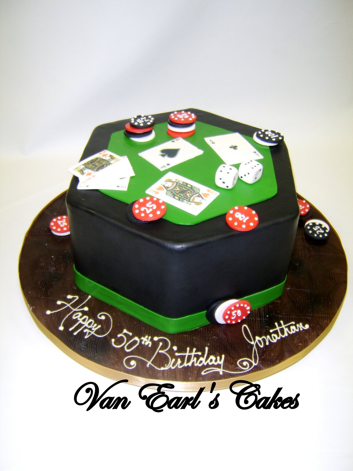 Van Earl's Cakes Poker Table Birthday Cake