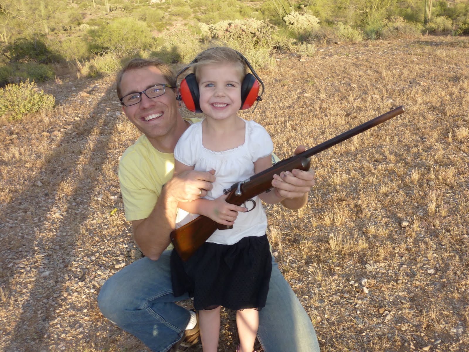 The Buyack's Adventures Shooting guns in the Desert
