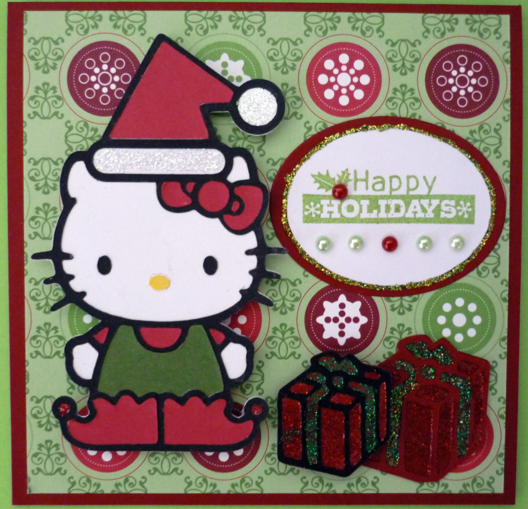Local Honey Crafts Hello Kitty Christmas Card