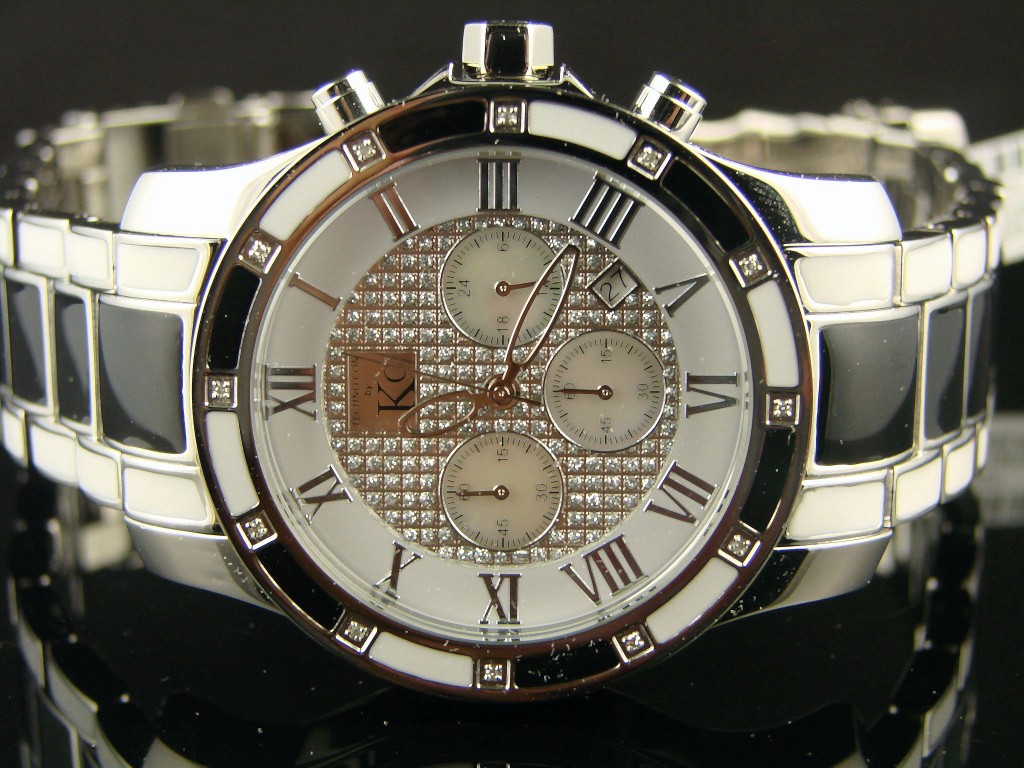 new_york_jewels TECHNO COM KC/JOJO/JOE RODEO BLACK/WHITE DIAMOND WATCH