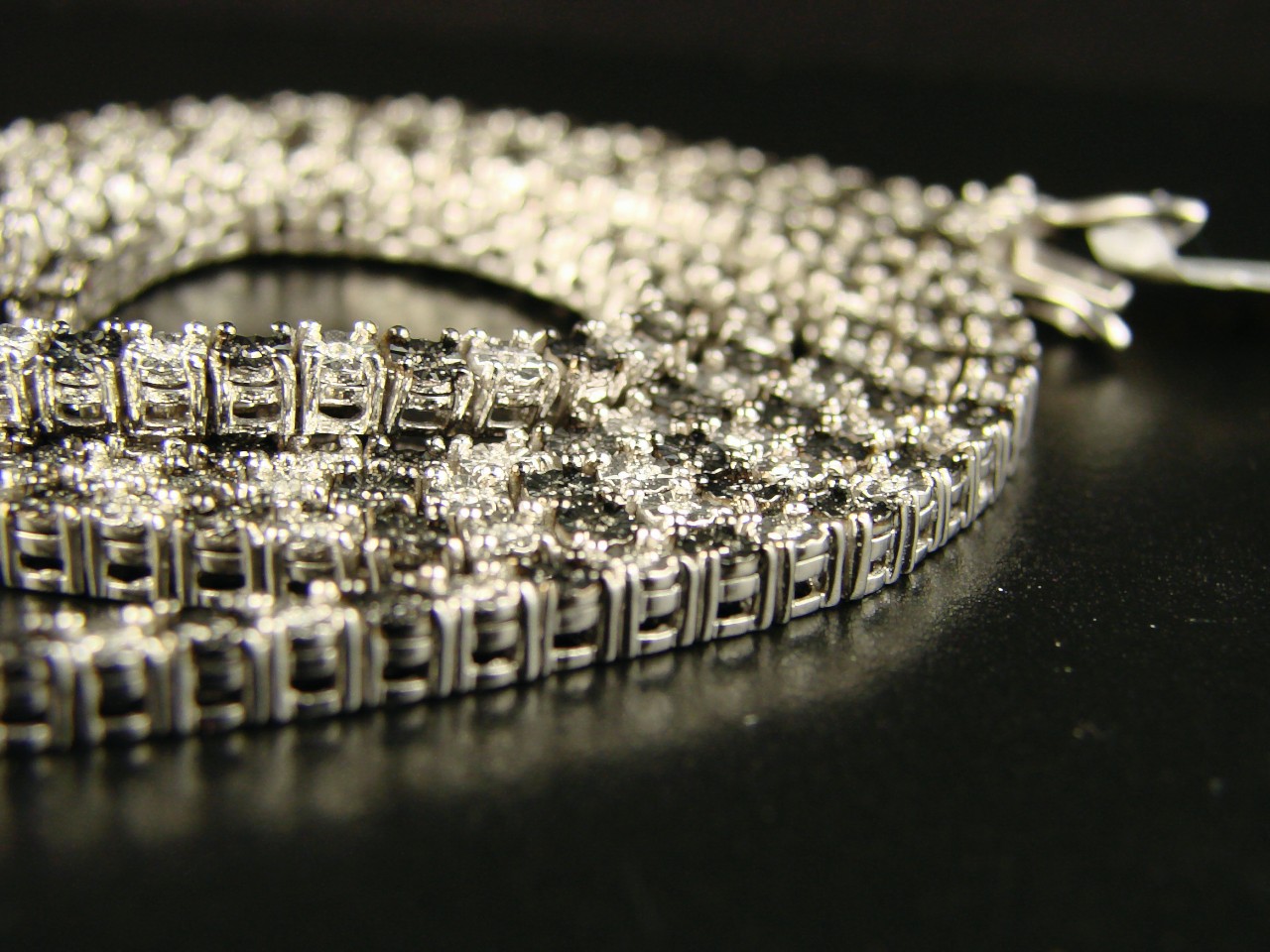 new_york_jewels 1 ROW ALL BLACK DIAMOND CHAIN NECKLACE 3 CT 34 INCH