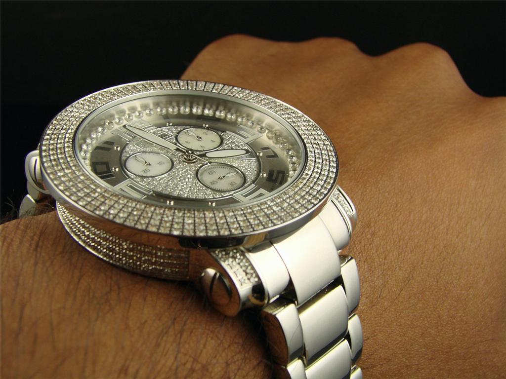 new_york_jewels JOE RODEO/JOJO/AQUA MASTER 4 ROW DIAMOND WATCH 5.25 CT