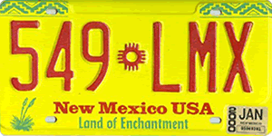 plate license mexico yellow fe santa 2009 zia past around which years been november