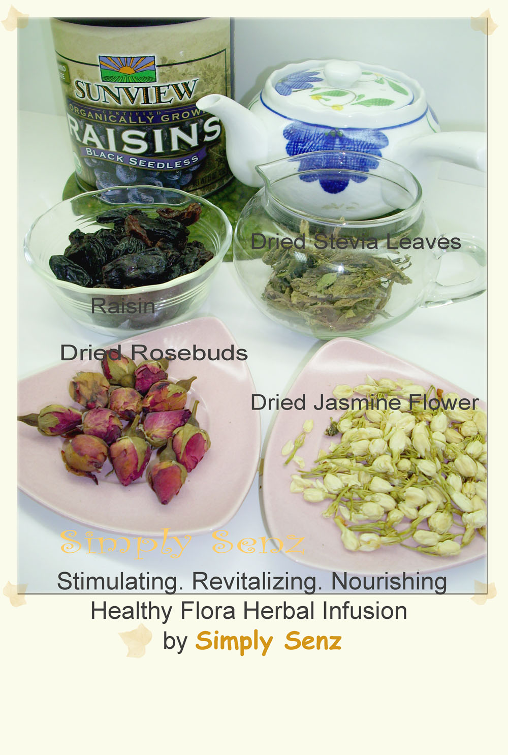Simply Senz A Stimulating Blend Raisin Rosebuds Jasmine Herbal Infusion