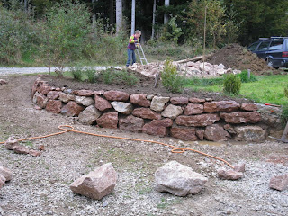 Bautagebuch PB: Steinmauer, Garagentor