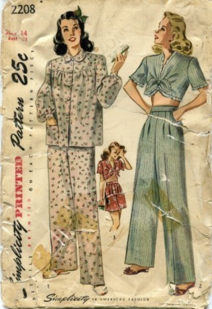 Renaissance Vintage Notebook: Vintage 1940's Sewing Pattern Misses Long ...