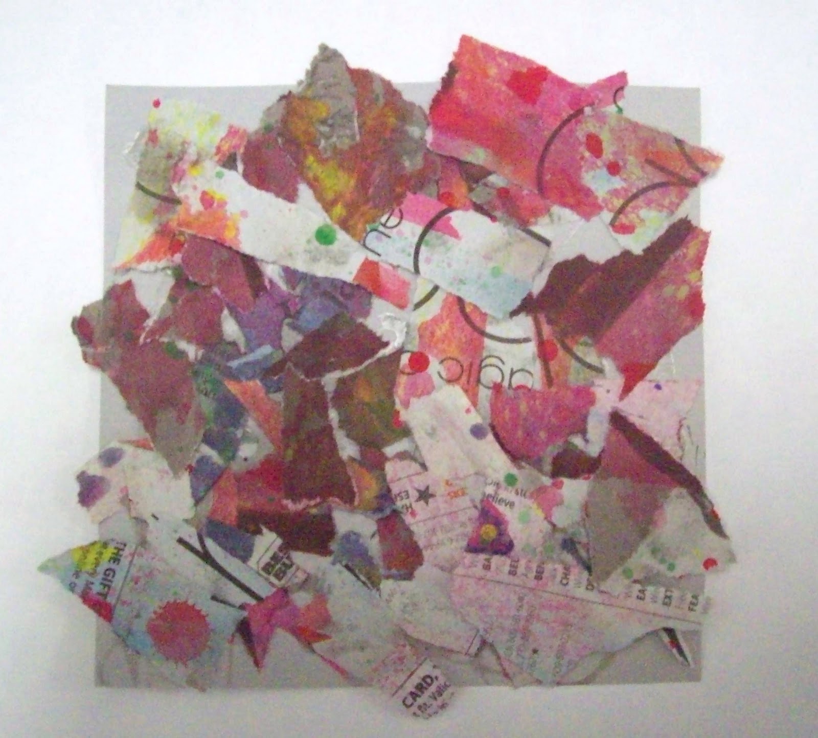 Birney Elementary Arts: Painted Newspaper Collages