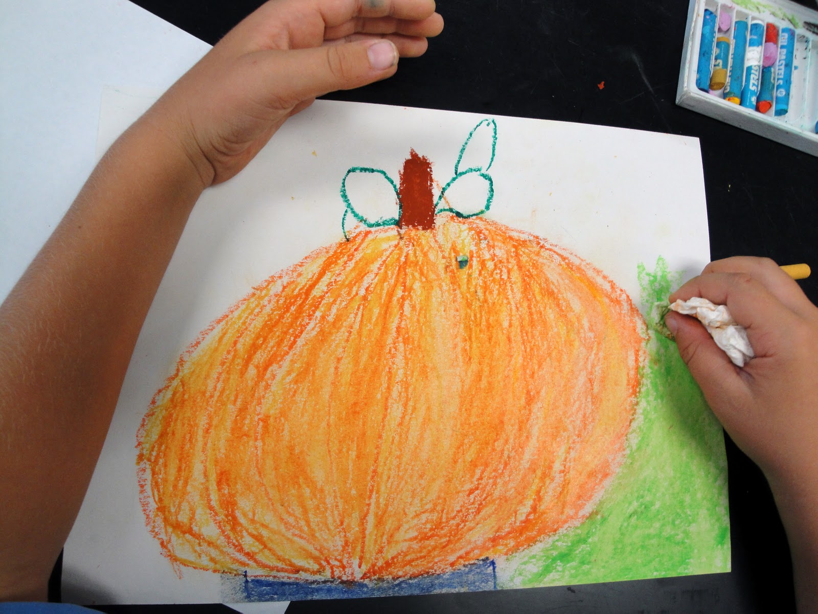 Kindergarten's Oil Pastel Pumpkins | Mrs. Hood's Art Room