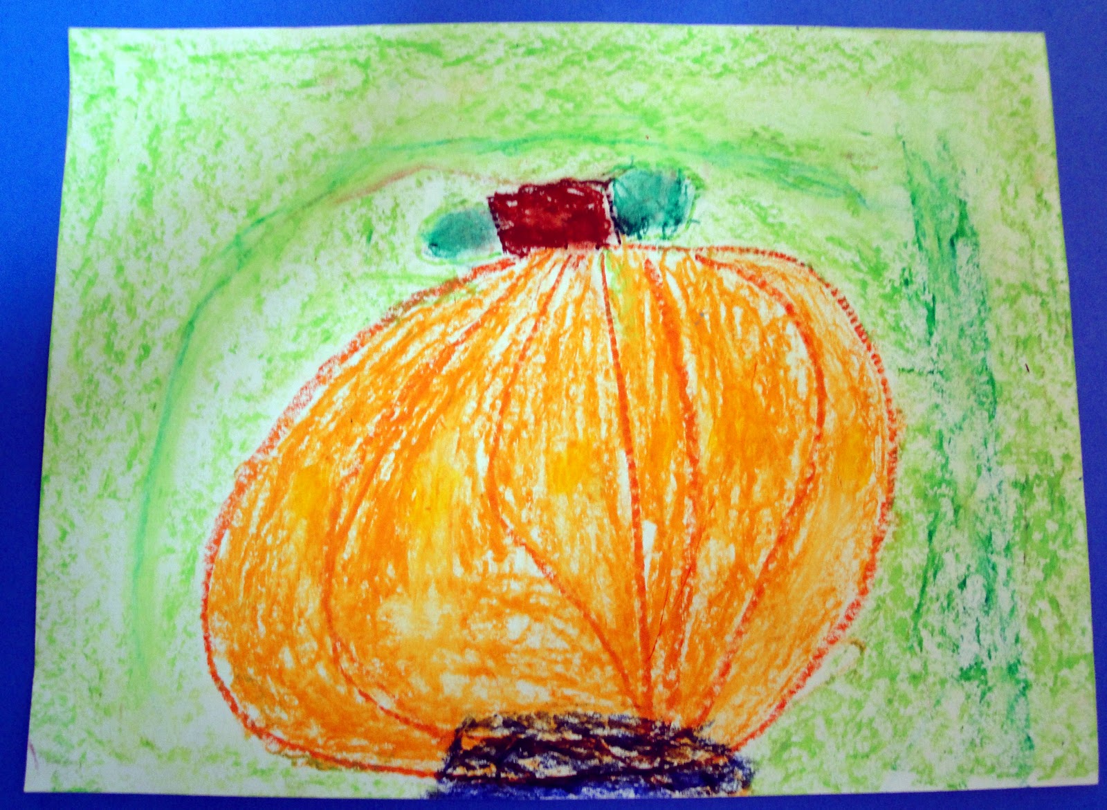 Kindergarten's Oil Pastel Pumpkins Mrs. Hood's Art Room