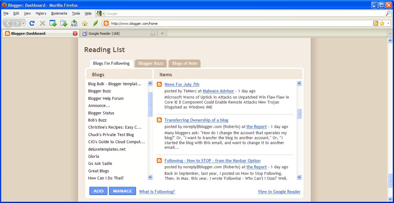 Organise Your Reading List, Using Google Reader