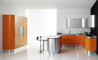Orange Kitchen Cabinets