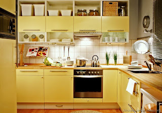 yellow kitchen cabinets